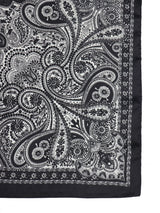 Black Paisley Short Scarf - TOSSIDO
