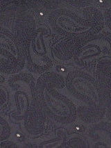 Black Paisley Woven Ascot & Pocket Square - TOSSIDO