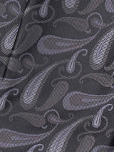 Black Paisley Woven Cravat & Pocket Square Set - TOSSIDO