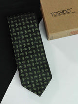 Black Paisley Woven Necktie - TOSSIDO