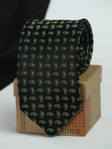 Black Paisley Woven Necktie - TOSSIDO
