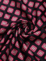 Black & Pink Geometric Pocket Square - TOSSIDO