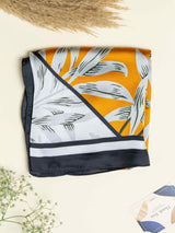 Black Printed Satin Neckerchief - TOSSIDO