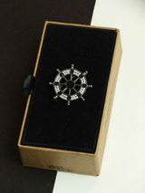 Black & Silver Helm Brooch - TOSSIDO