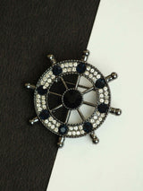 Black & Silver Helm Brooch - TOSSIDO