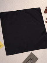 Black Solid Pocket Square - TOSSIDO