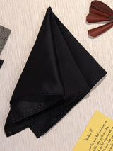 Black Solid Pocket Square - TOSSIDO