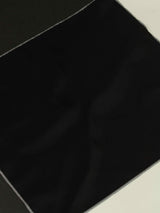 Black Solid Silk Pocket Square - TOSSIDO