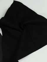 Black Solid Wool Pocket Square - TOSSIDO