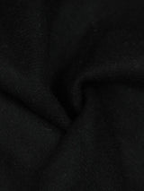 Black Solid Wool Pocket Square - TOSSIDO