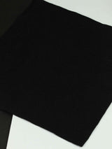 Black Solid Wool Pocket Square - TOSSIDO