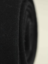 Black Solid Wool Skinny Necktie - TOSSIDO