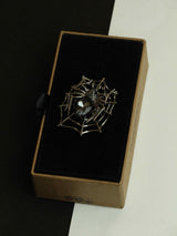 Black Spiderweb Brooch - TOSSIDO