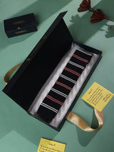 Black Stripe Knitted Necktie - TOSSIDO