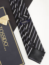 Black Striped Broad Necktie - TOSSIDO