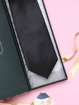 Black Stripes Broad + Long Necktie - TOSSIDO