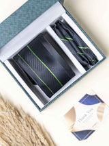 Black Stripes Necktie Gift - set - TOSSIDO