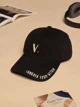 Black V Embroidered Baseball Cap - TOSSIDO