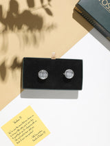 Black & White Elephant Printed Cufflinks - TOSSIDO