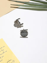 Black & White Elephant Printed Cufflinks - TOSSIDO