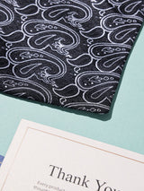 Black & White Paisley Woven Cravat & Pocket Square Set - TOSSIDO