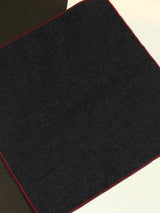 Black Wool Pocket Square - TOSSIDO