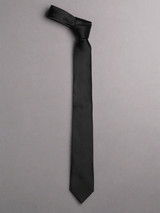 Blackish Skinny Solid Necktie - TOSSIDO