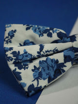 Blooming Cobalt Bowtie & Pocket Square Set - TOSSIDO