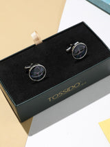 Blue Abstract Cufflinks - TOSSIDO