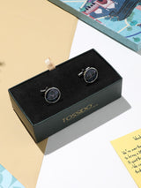 Blue Abstract Cufflinks - TOSSIDO