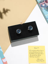 Blue Abstract Cufflinks - TOSSIDO