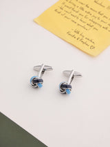 Blue Abstract Cufflinks - TOSSIDO