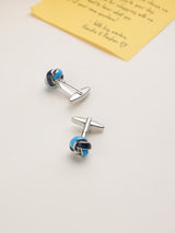 Blue Abstract Cufflinks - TOSSIDO