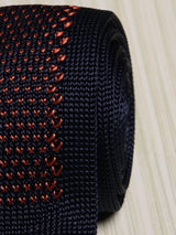 Blue Abstract Silk Knitted Necktie - TOSSIDO