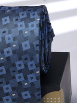Blue Abstract Skinny Necktie - TOSSIDO