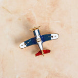 Blue Airplane Brooch - TOSSIDO