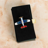 Blue Airplane Brooch - TOSSIDO