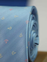 Blue Anchor Woven Necktie - TOSSIDO