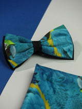 Blue Bird Bowtie & Pocket Square Set - TOSSIDO