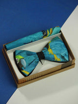 Blue Bird Bowtie & Pocket Square Set - TOSSIDO
