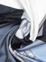 Blue & Black Horse Print Neckerchief - TOSSIDO