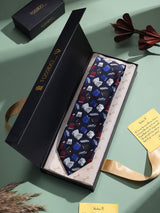 Blue Book Printed Necktie - TOSSIDO