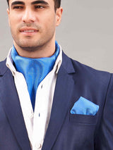 Blue Breeze - Woven Ascot & Pocket Square - TOSSIDO