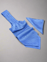 Blue Breeze - Woven Ascot & Pocket Square - TOSSIDO