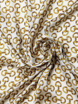 Blue Chain Link Printed Satin Neckerchief - TOSSIDO