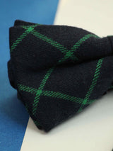 Blue Check Bowtie & Pocket Square Set - TOSSIDO