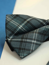 Blue Check Bowtie & Pocket Square Set - TOSSIDO