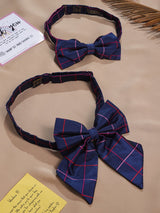 Blue Check Bowtie Set for Men and Dogs - TOSSIDO