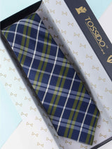 Blue Check Broad Necktie - TOSSIDO