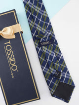 Blue Check Broad Necktie - TOSSIDO